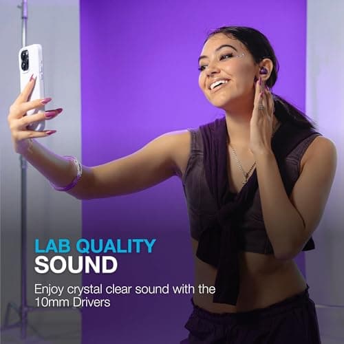 JLab Go Air Pop ANC Earbuds with Mic - Bluetooth, Purple — view 4