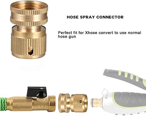 Brass Garden Tap Adaptors Hose Expandable Stretch Fittings Tap Connectors 1/2 Inch and 3/4 Inch Female Threaded Faucet Adapter 3/4" Thread Adapter — view 5