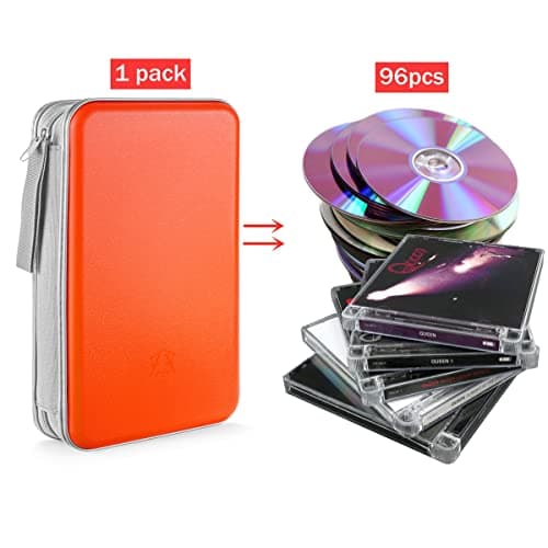 LIOVODE DVD Case, 96 Capacity CD Case Holder Organizer Disc Wallet for Car — view 2