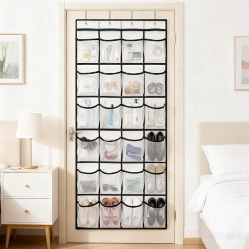 FUHSY Cruise Essentials 2026 Over The Door Organizer For Cruise Ship 24 Pocket Magnetic Door Organizers with 4 Metal Hooks and 4 Strong Magnets Door Organizer Hanging for Cabin Door Storage Organizer — view 2