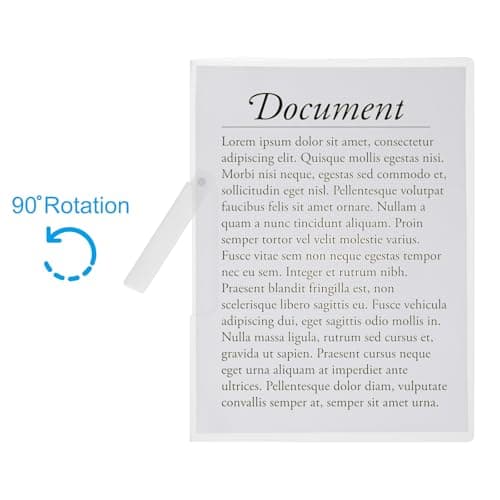 PATIKIL Plastic Folders with Mid-Side Swing Clip, 10 Pcs Report Folder Front Presentation Folders for A4 US Letter Size Paper Office Business Documents Resume, 12.2x9 Inch White — view 3