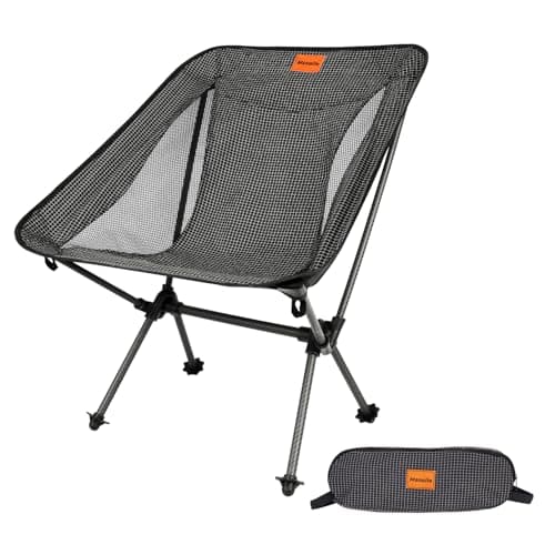 Msnaile Folding Camping Chair, Folding Chair with Dyneema Fabric and Carbon Fibre Frame, Lightweight 700 g, with Handbag, Suitable for Picnics, Outdoor, Hiking, Load Capacity 150 kg