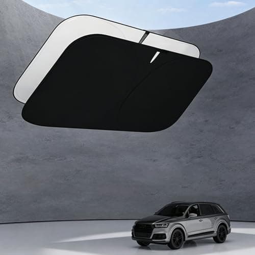 Windscreen Sunshade for Car for VOLVO V60 2011-2023 2024 2025 | 140x70cm Foldable Front Window Sun Protector | UV Ray Blocker & Interior Cooler | Car Sun Visor - Silver — view 3