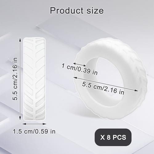 WANGWUXINSHENG 8 Pcs Silicone Suitcase Wheel Protectors, Noise-Reducing Anti-Scratch Wheel Covers & Luggage Wheel Protectors for 2-2.4 Inch Spinner Wheels, Carry-On Travel Suitcase Accessories — view 2