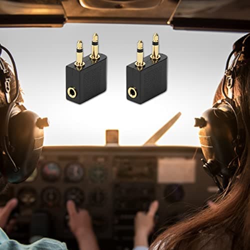 Airplane Airline Flight Socket Adapters for Headphone/Earphone,2pcs(3.5mm) — view 4