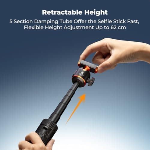 K&F CONCEPT 25.6"/65cm Magnetic Quick Release Tripod for DJI Osmo Action 6 — view 5