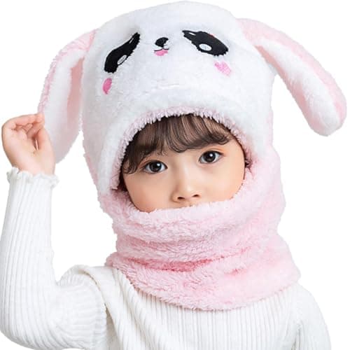 AYPOW Kids Winter Thermal Hat Balaclava, Novelty Hat Multifunctional Windproof Warm Hat Cap Hood Neck Warmer Scarf for Boys Girls Toddler Outdoor Activities