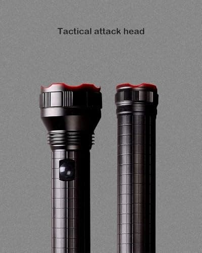 TATTU D3 Heavy-Duty Tactical 3-Cell D LED Torch, Black — view 6
