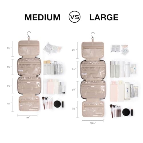 BAGSMART Hanging Travel Toiletry Bag 360° Hook for Full Size Bottle, Large — view 2