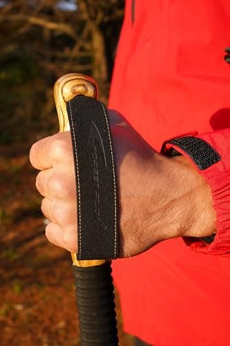 FOREST PILOT Trekking Pole - 1pc Pack Sassafras Wood Adjustable&Detachable Hiking or Walking Stick (Black) — view 3