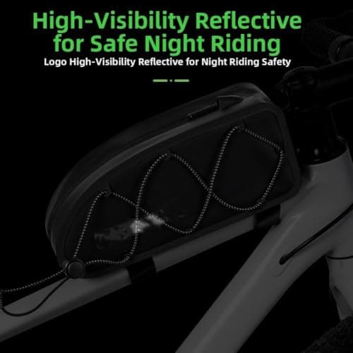 1.8L Bike Front Triangle Bag with Reflective Strips — view 4