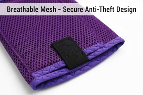 Concealed Ankle Security Pouch – Breathable Mesh Travel Wallet for Hidden Cash, Passport & Small Items – Invisible Leg Band for Flights, Hiking, Festivals, Sports, Running (L-XL, Black) — view 6