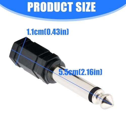 6.5mm Plug to 3.5mm Socket Music Adapter for Professional Setups — view 3