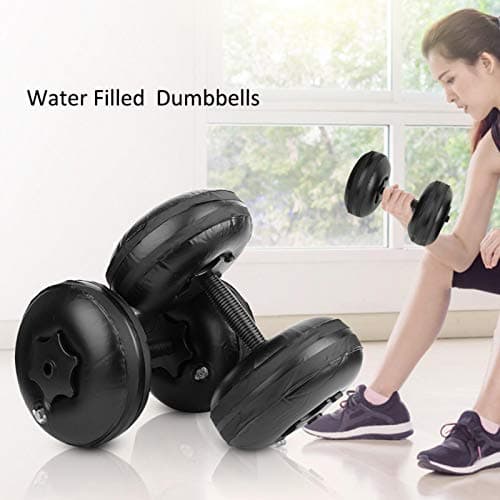 Water Dumbbell, Portable Water Filled Adjustable Dumbbell Barbell Weights Set, Travel Weights Water-Filled Barbells Eco-Friendly Fitness Equipment for Shaping and Fitness — view 5