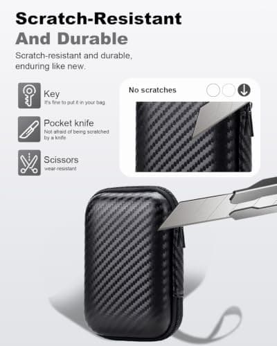 Powfix Hard EVA Case for INIU 20000mAh 22.5W Power Bank, Storage Bag Black — view 6