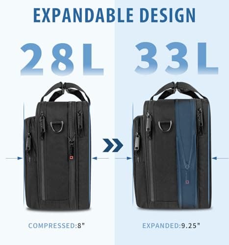 EMPSIGN 17.3 Inch Laptop Bag Briefcase for Men Women Shoulder Messenger Bag — view 5