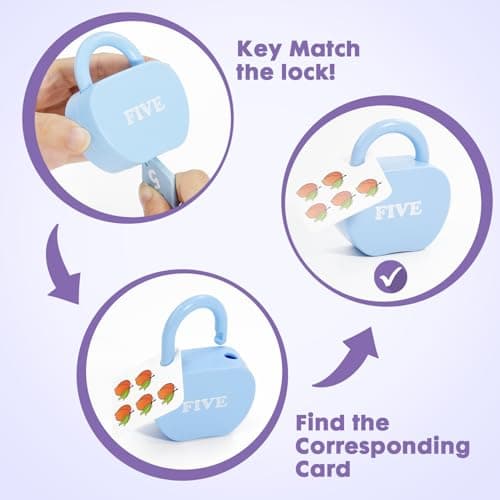 YYDeek Locks and Key Toddler Toys, Number Learning Counting Blocks for Kids — view 2