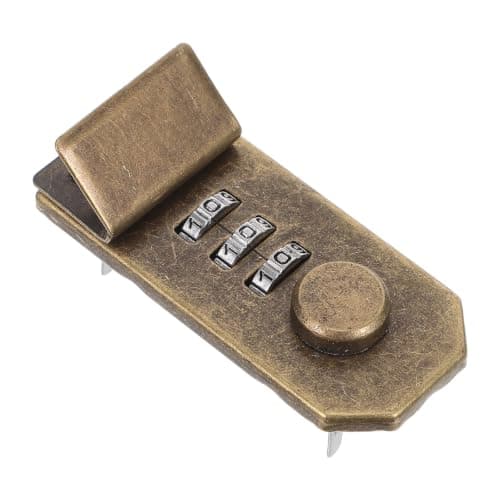 HOUDERCO Iron Mini Travel Suitcase Combination Lock with 3 Digit Password, Keyless Protective Luggage Lock for Briefcases and Luggage Bags, for Travel and Commuters