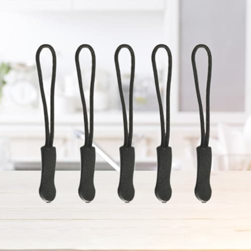 Black Zipper Pull Tabs 20 Pack for Coat, Backpack, Handbag — view 4