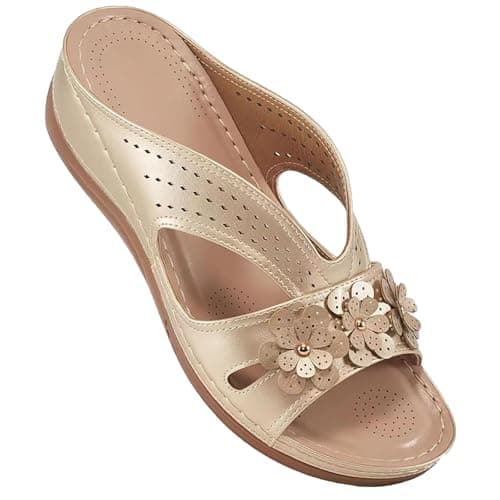 Extra Wide Fit Sandals For Women Wide Width Sandals For Swollen Feet,Sliders Shoes Breathable Fabric,Foldable For Travel,Textured Tread,Daily Urban Commute — view 4