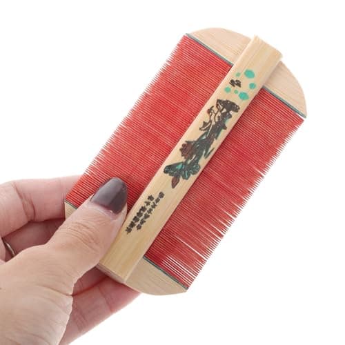 2pcs Bamboo Hair Comb Dense Teeth, Retro Style for Men Women — view 4