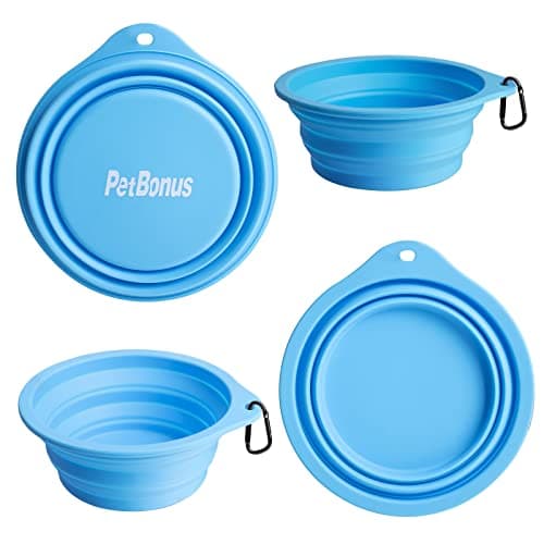 PetBonus 2-Pack Collapsible Dog Bowls, Portable Travel Dog Water Food Bowls — view 5