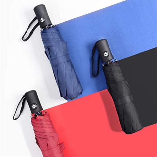 Maibar Sun Umbrella UV Protection SPF 50 Travel Folding Automatic Mini Umbrellas for Women Handbag Size Travel Parasol (Black) — view 3