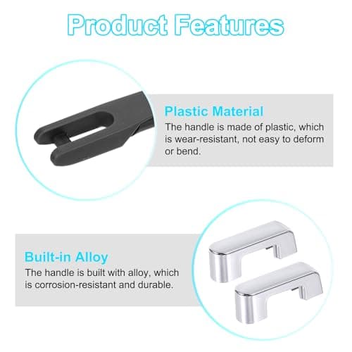 sourcing map 8.86" x 0.98" Luggage Handle, Pull Handle Grip Replacement, Spare Suitcase Replacement Handles for Bag Travelling Package, Black — view 3