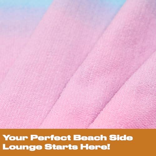 Dreamscene Large Beach Towel Ombre Print, Soft Quick-Dry Lightweight Microfibre Beach Towel For Adults & Kids Swimming Towel For Holiday Essentials, Multi-71x152cm — view 4