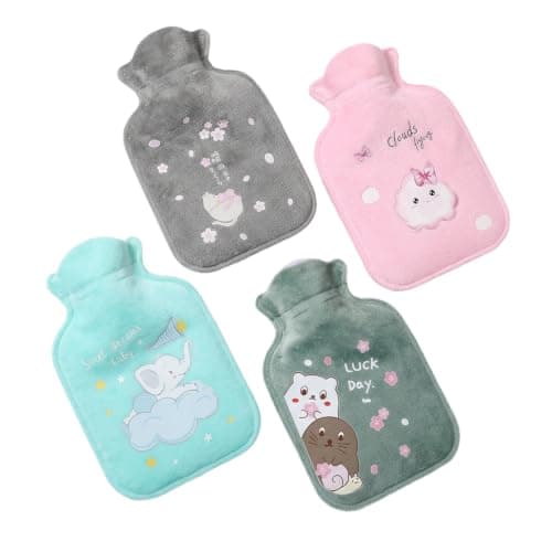 4Pcs Small Hot Water Bottle, Portable and Soft Hot Water Bottle