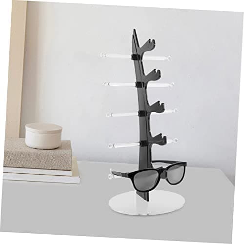 VALICLUD Acrylic Eyeglasses Stand Riser Black Display Rack for Shop — view 3