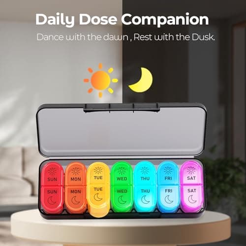 Windtrace Pill Boxes 7 Day 2 Times a Day, Large Weekly Pill Organiser — view 2
