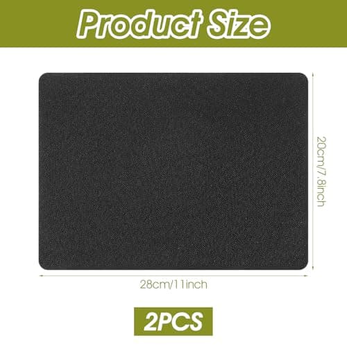 2 Pcs Canvas Repair Patch Self-Adhesive Linen Fabric Repair Kit 28 x 20cm Waterproof Patch for Sofas, Car Seats Lounge Chairs Furniture (Black) — view 2