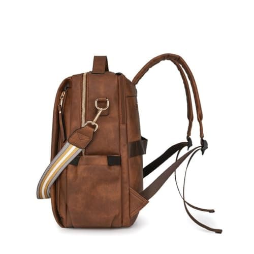 Mohiriya Women's Backpack, Faux Leather Travel Bag, Large Capacity Backpack and Shoulder Bag — view 3