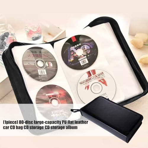 Fsviprx CDs Storage Wallet, 80 Slots Scratch-Resistant Protectors — view 4