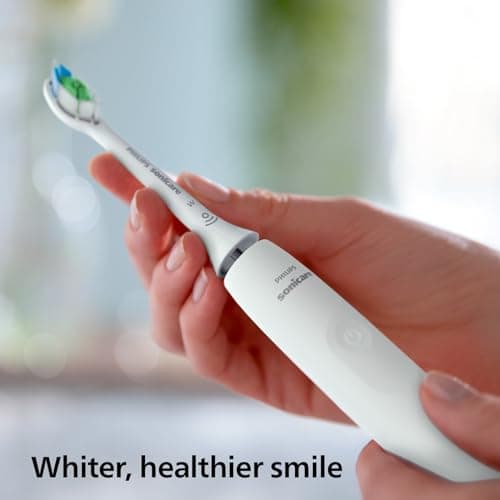 Philips Sonicare 4100 - Sonicare Electric Toothbrush for Adults with 1 x Philips W2 Optimal White Sonic Brush Head in White, Slim Travel Case and USB Charger (Model HX3683/33) — view 2