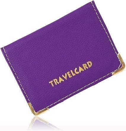 ORCHIDS Unisex Travel Bus Pass Holder – Slim ID, Credit Card & Ticket Wallet Cover Case (Purple) — view 2