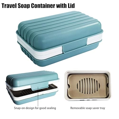 Lofekea Travel Soap Case, Shower Bar Soap Dish Holder, Soap Box Container — view 4