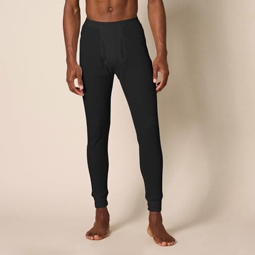 Amazon Essentials Men's Thermal Long Underwear Set, Black, M — view 4