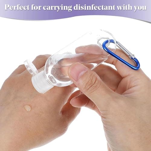 5pcs 50ml Leakproof Travel Bottles Set - Clear TSA-Compliant Toiletry Containers with Hooks for Hand Sanitizer, Liquids & Cosmetics, Portable Storage Solution — view 3