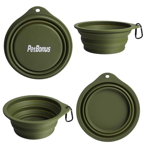 PetBonus 2-Pack Collapsible Dog Bowls, Portable Travel Dog Water Food Bowls — view 2