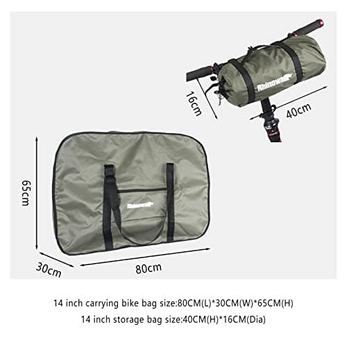 CamGo 20 Inch Folding Bike Bag - Wear-Resistant Bicycle Travel Case Outdoors Bike Transport Bag for Cars Train Air Travel (Army Green, 20 inch) — view 2