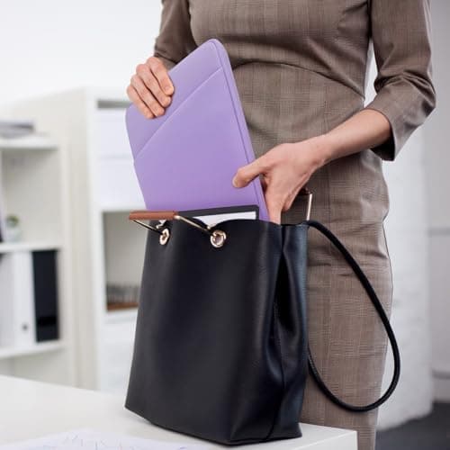 HEDUGO Laptop Sleeve Case with Zipper Accessory Pocket Compatible with 15 to 16 inches MacBook Air/Pro Padded Computer Pouch Cover Shockproof Protective for 15” to 16” Laptop/Chromebook/Tablet, Purple — view 6
