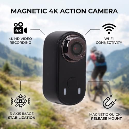 Sxhlseller Magnetic 4K Action Camera Clip On Wearable Camcorder — view 5