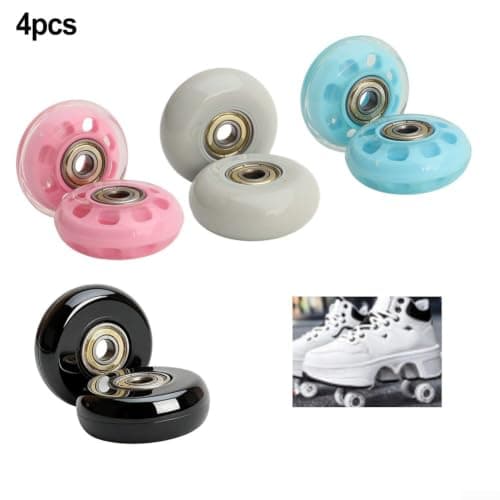 Todikaper Luggage Wheels Replacement 50x20mm Silent PU Rollers for Suitcase Repair - 4pcs Trolley Castors with 8mm Bore(blue) — view 3