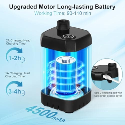 AUTOPkio Portable Camping Shower, Upgraded Rechargeable Outdoor Shower Pump — view 3