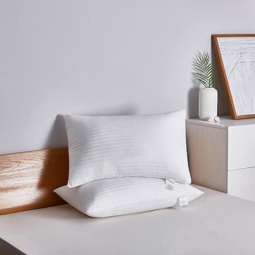 Adam Home Pillows 8 Pack Hotel Quality Side Sleeper Bounce Back Bed Pillow Quick Rebound & Dust Proof Resistant Premium Filled Hotel Pillows Pack of 8 — view 3