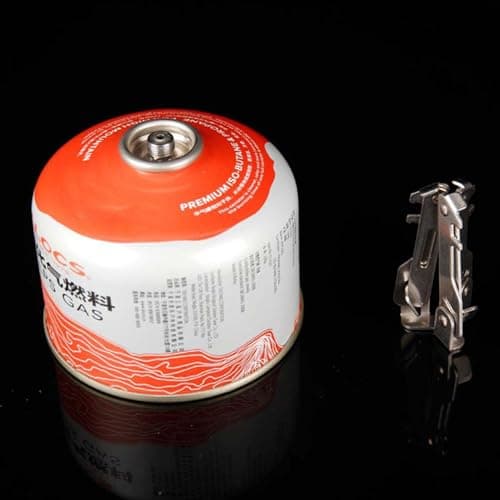 Camp Stove Stand - Tripod Bracket for Gas Can Stabilizer | Foldable Stainless Steel Tank Holder | Portable Cooking Stove Base for Camping | Hiking Burner Support for Outdoor Kitchen | Travel — view 5