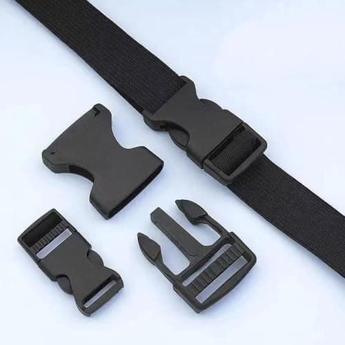 Xuamaea 4 Pack Heavy Duty Plastic Buckle Set - Includes 3 Adjustable Slider Clips & 1 Side Release for Backpack, Luggage Strap Repair (5cm / 2 Inch) — view 6