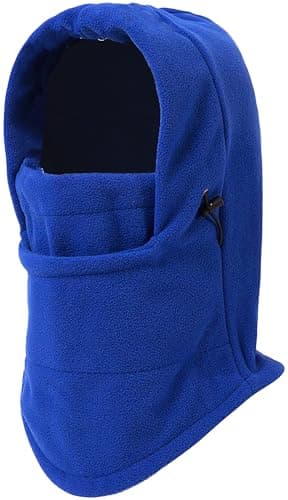 Trifolium Fleece Balaclava Multifunction Face Mask Winter Outdoor Warm Hood Unisex Neck Cover (Royal Blue)